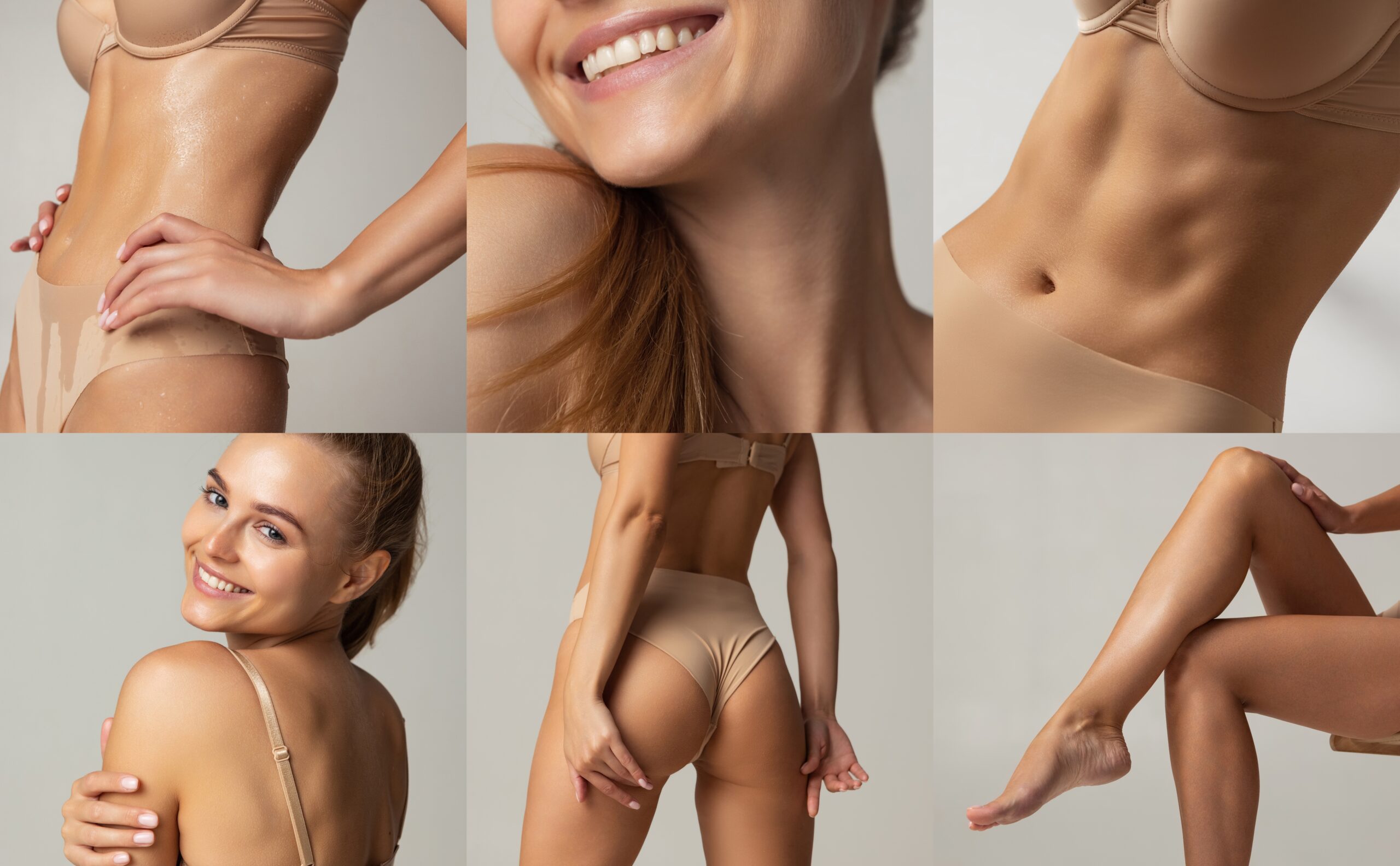 Collage,Of,Body,Parts,Of,Beautiful,Young,Slim,Woman,Posing
